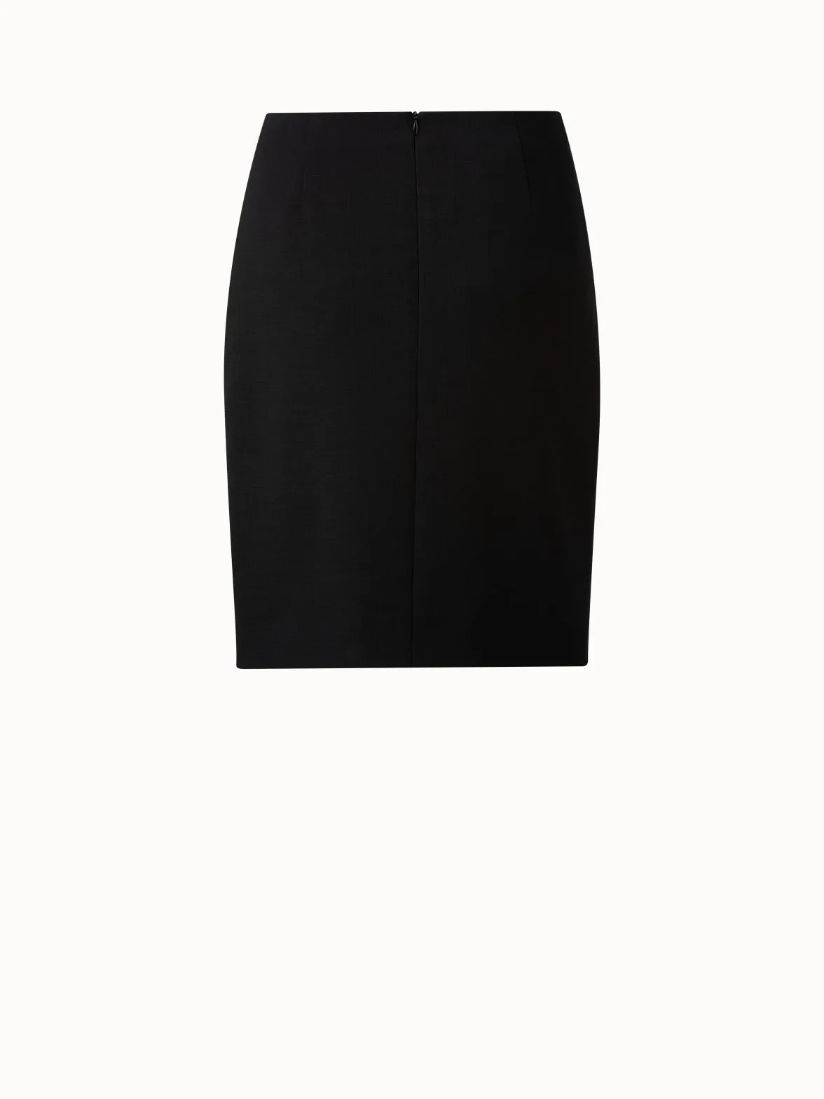 Pencil Skirt in Wool Double-Face with Zip Pockets