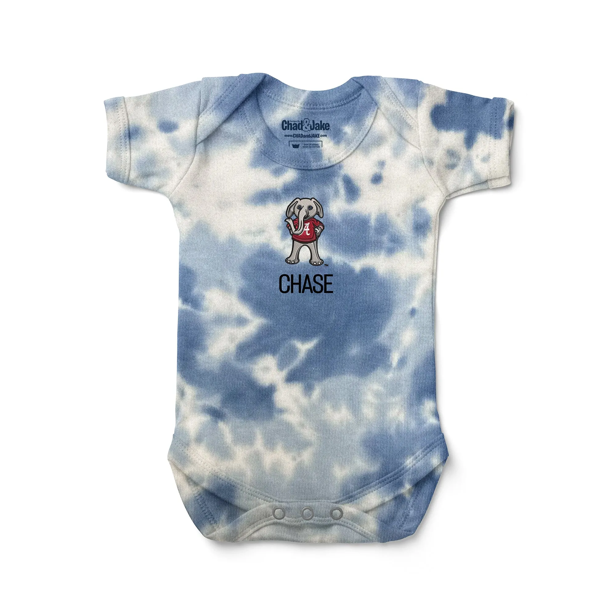 Personalized Alabama Crimson Tide Big Al Tie Dye Bodysuit