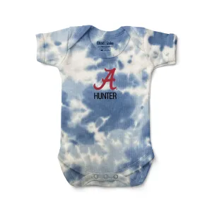 Personalized Alabama Crimson Tide Tie Dye Bodysuit