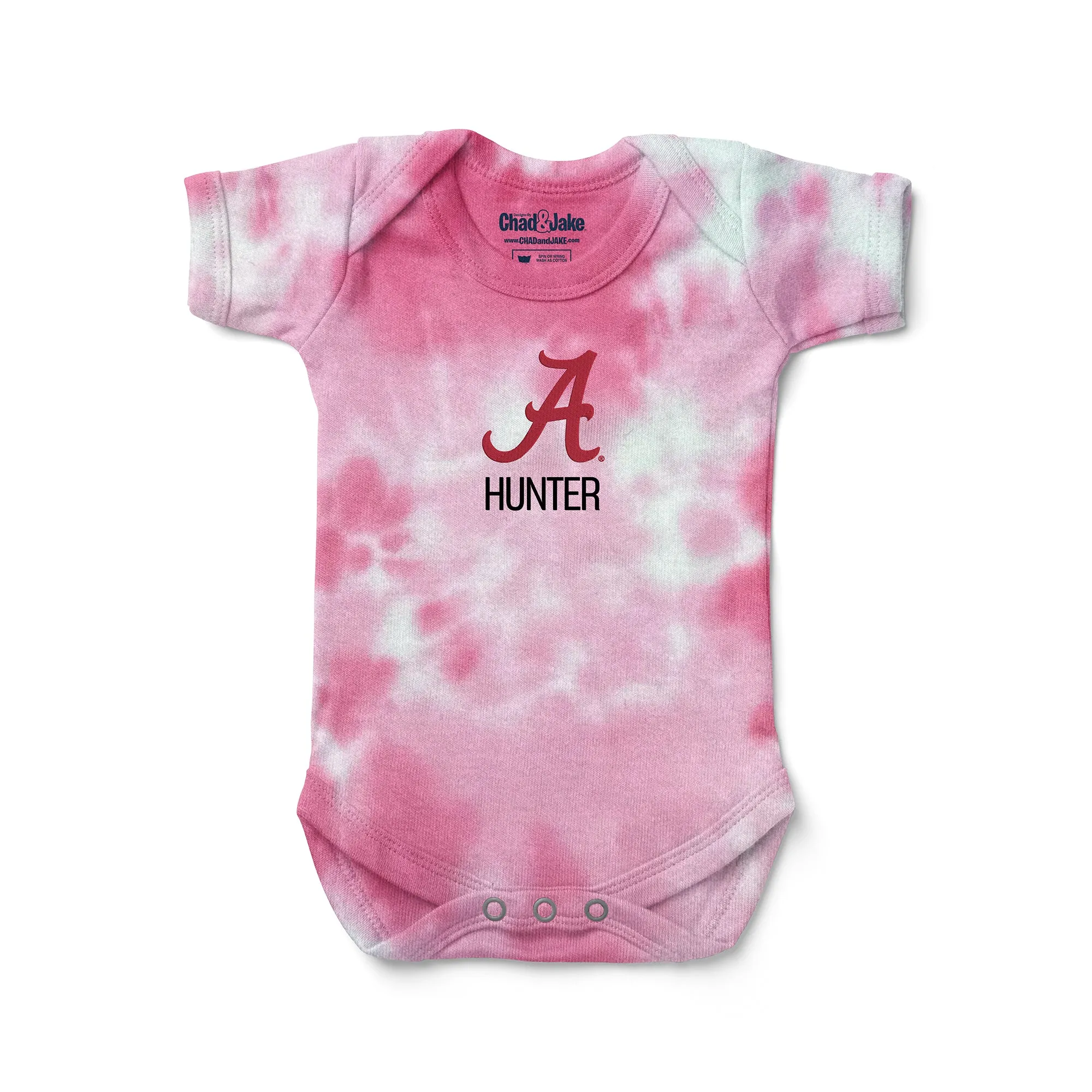 Personalized Alabama Crimson Tide Tie Dye Bodysuit