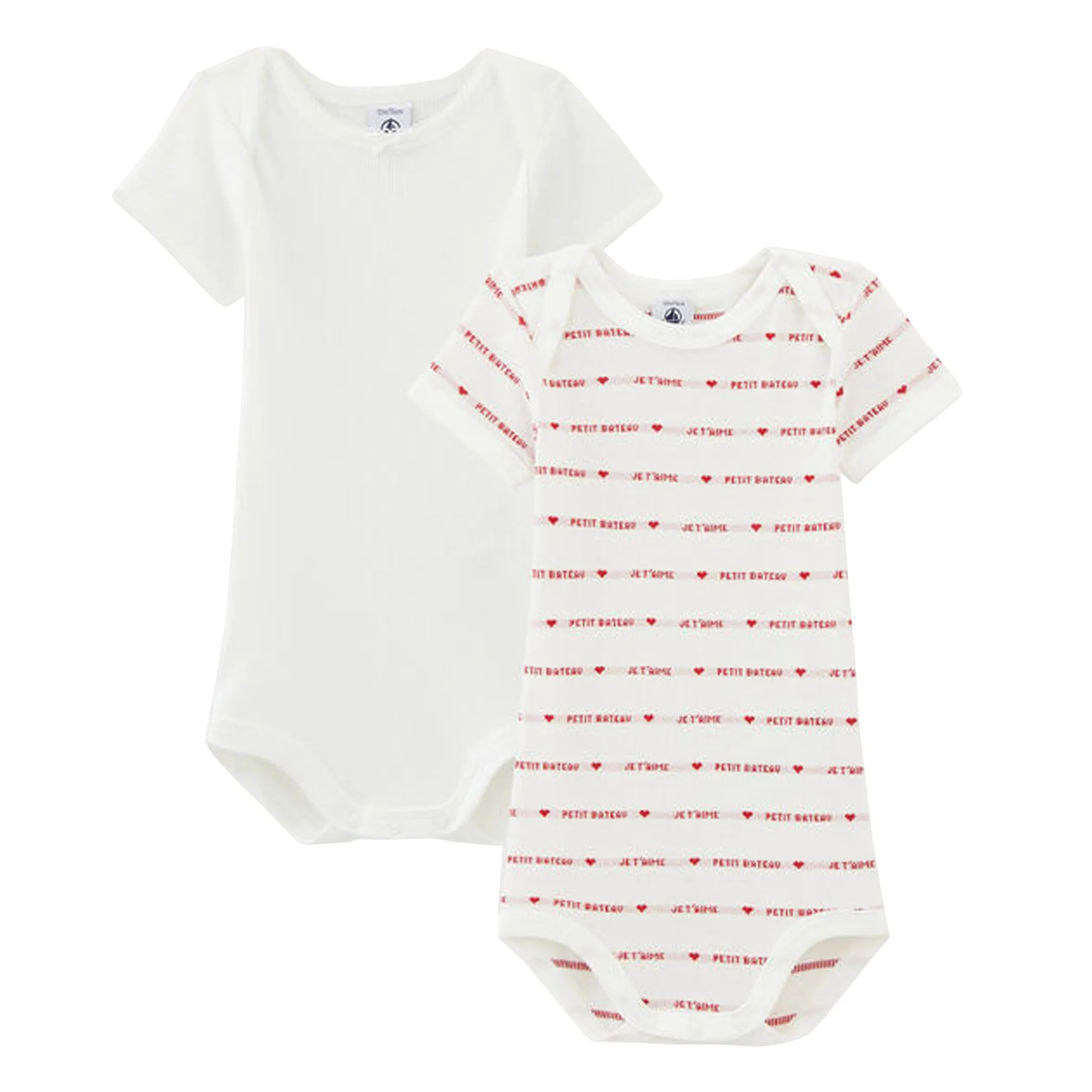 Petit Bateau Baby Girls Set of 2 Bodysuits