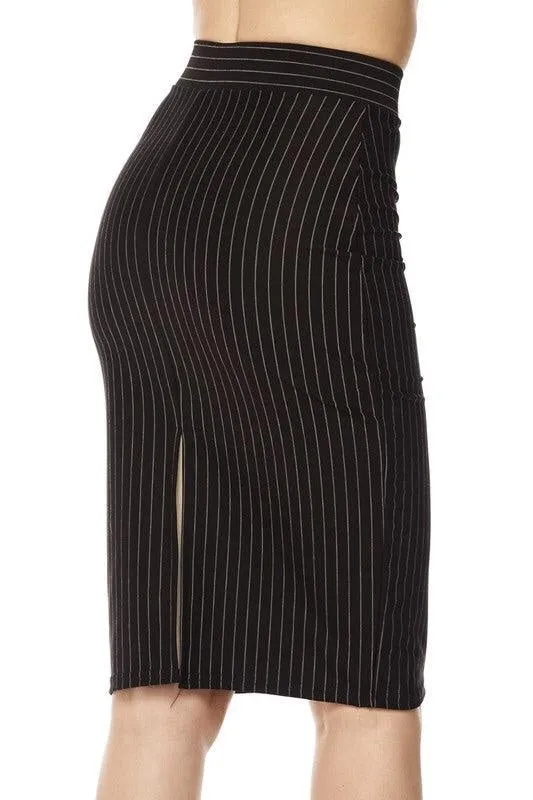 Pinstriped Pencil Skirt-FINAL SALE-NOT ELIGIBLE FOR EXCHANGE OR REFUND