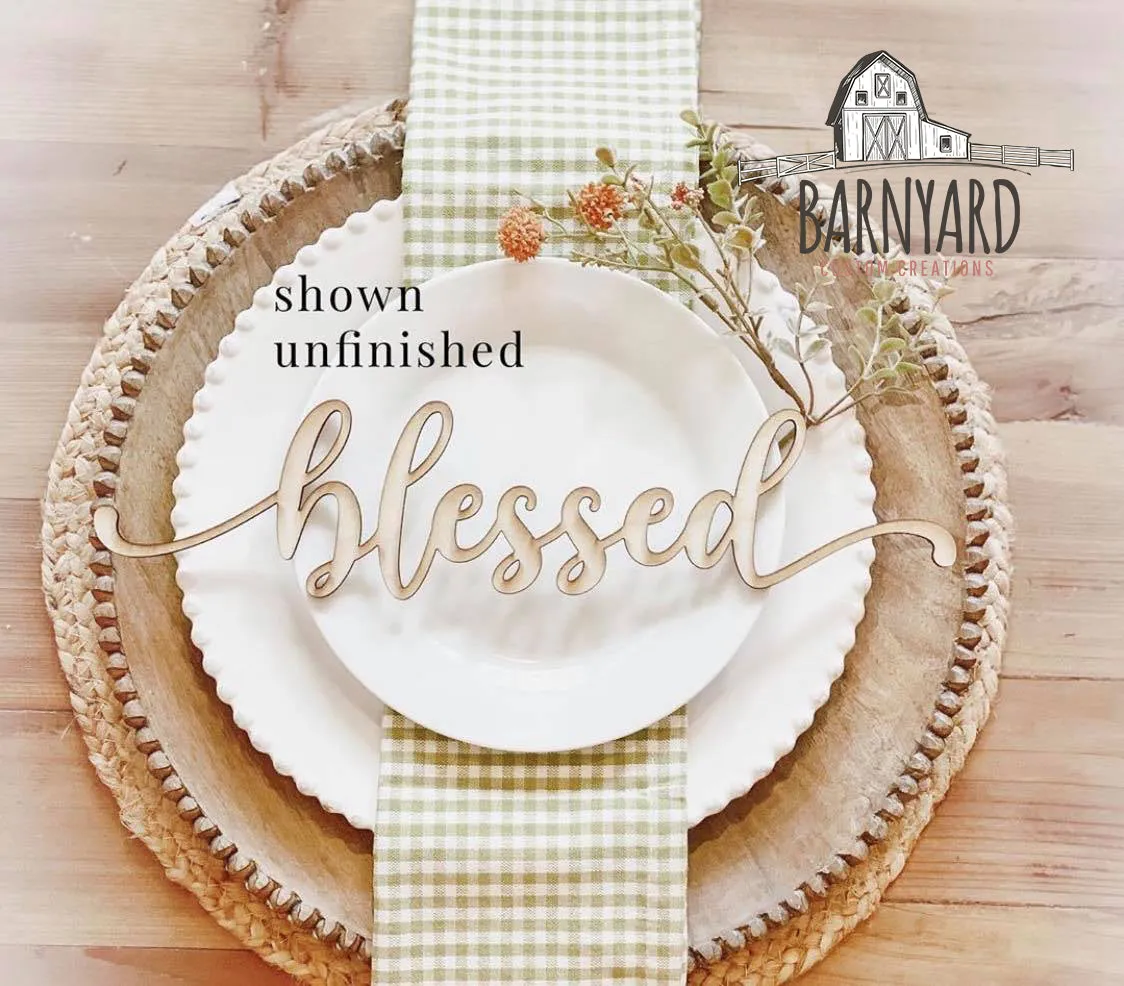 Place Setting Words| Table Setting Words| Thankful| Grateful| Gather| Blessed