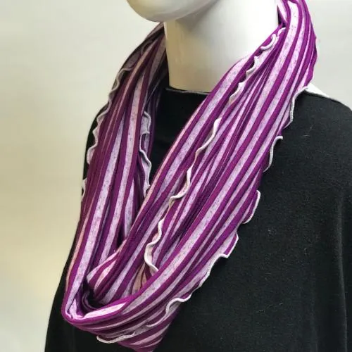 Purpley Stripe Eternity Scarf