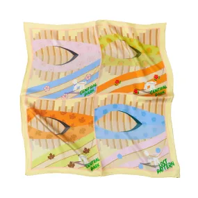 "Seasons in the Park" Silk Scarf - Yellow