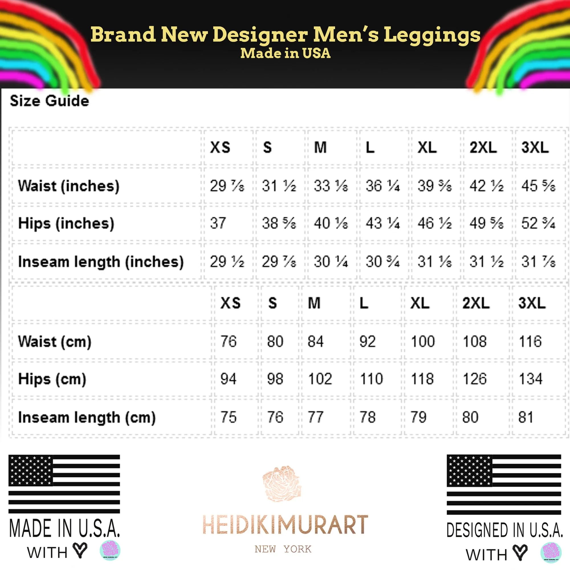 Rainbow Ombre Print Meggings, Best Gay Pride Men's Leggings Pants- Made in USA/ EU/MX