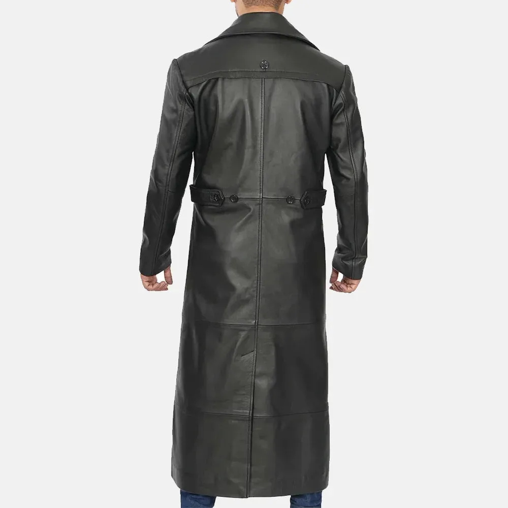 Rancher's Long Leather Duster Men