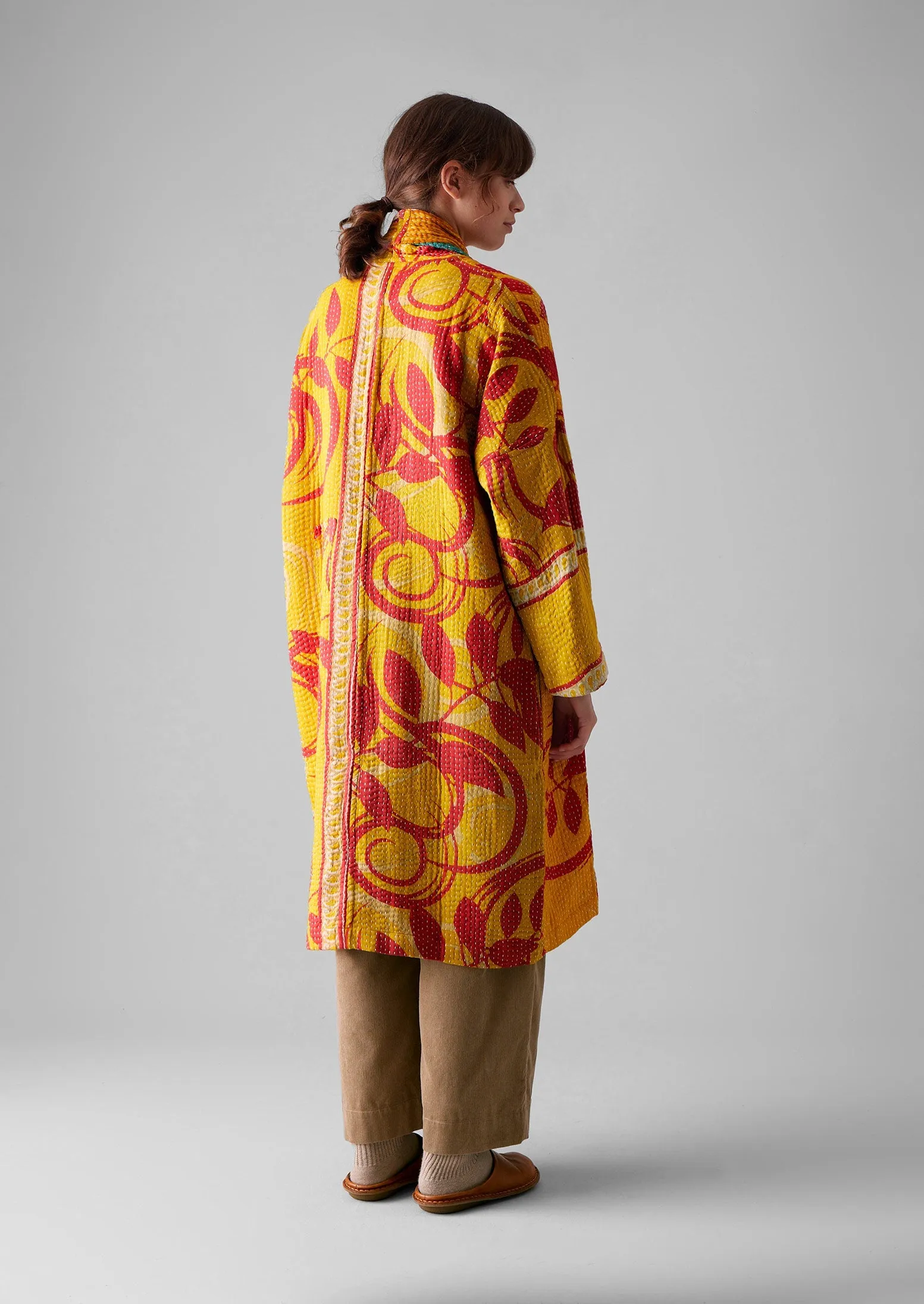 Repurposed Kantha Coat | Yellows