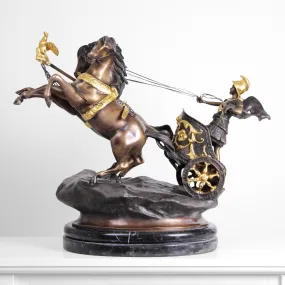 Roman Chariot Bronze Sculpture