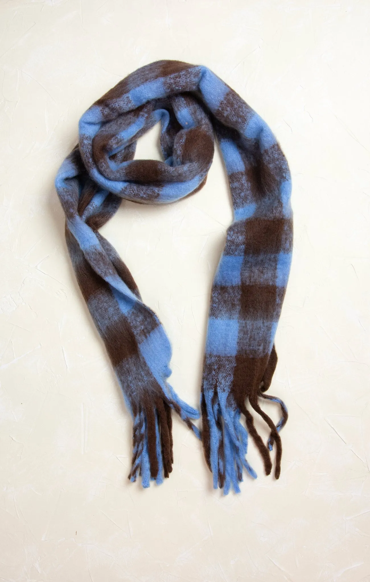 Romy Buffalo Plaid Chunky Fringe Scarf