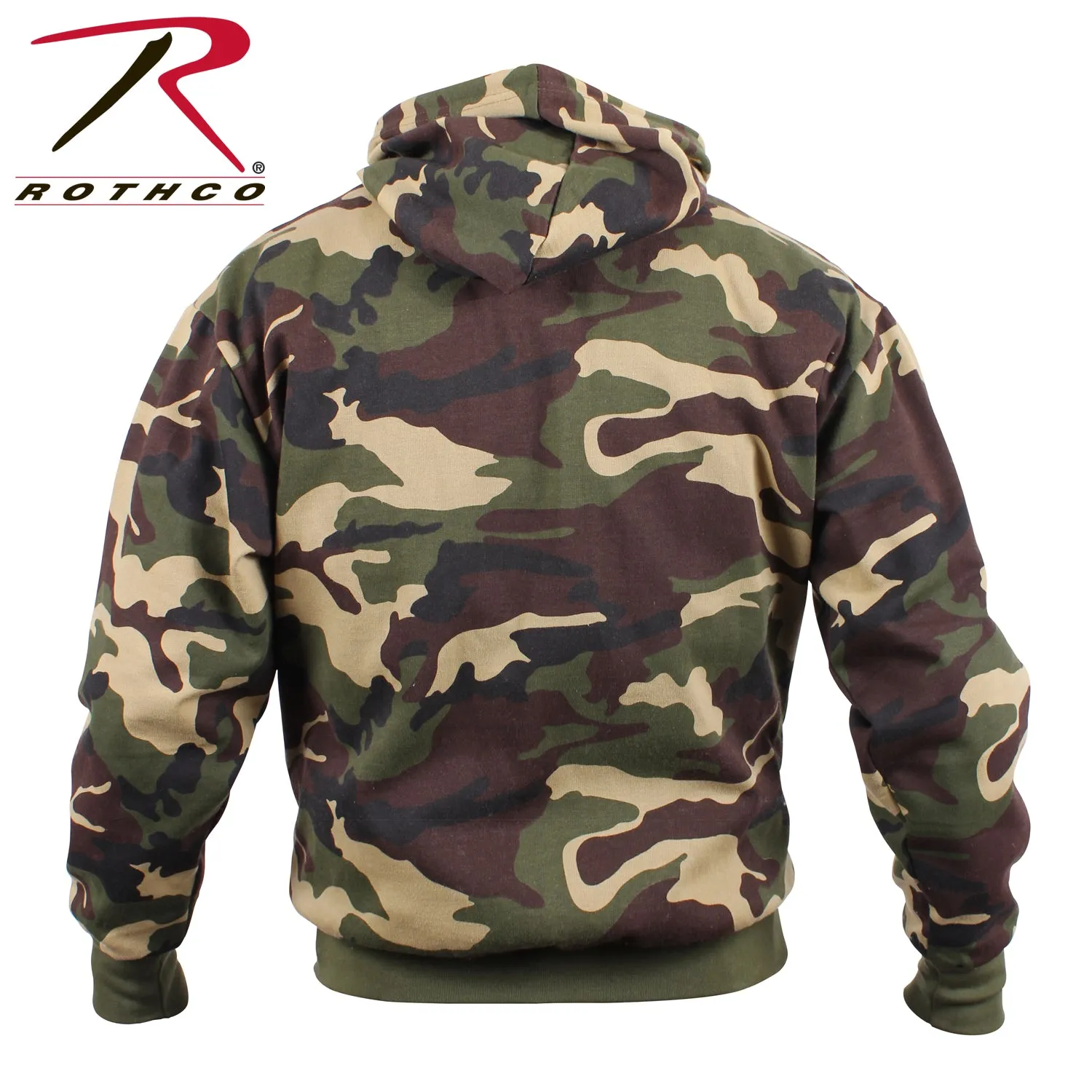 ROTHCO CAMO PULLOVER HOODED SWEATSHIRT - WOODLAND CAMO