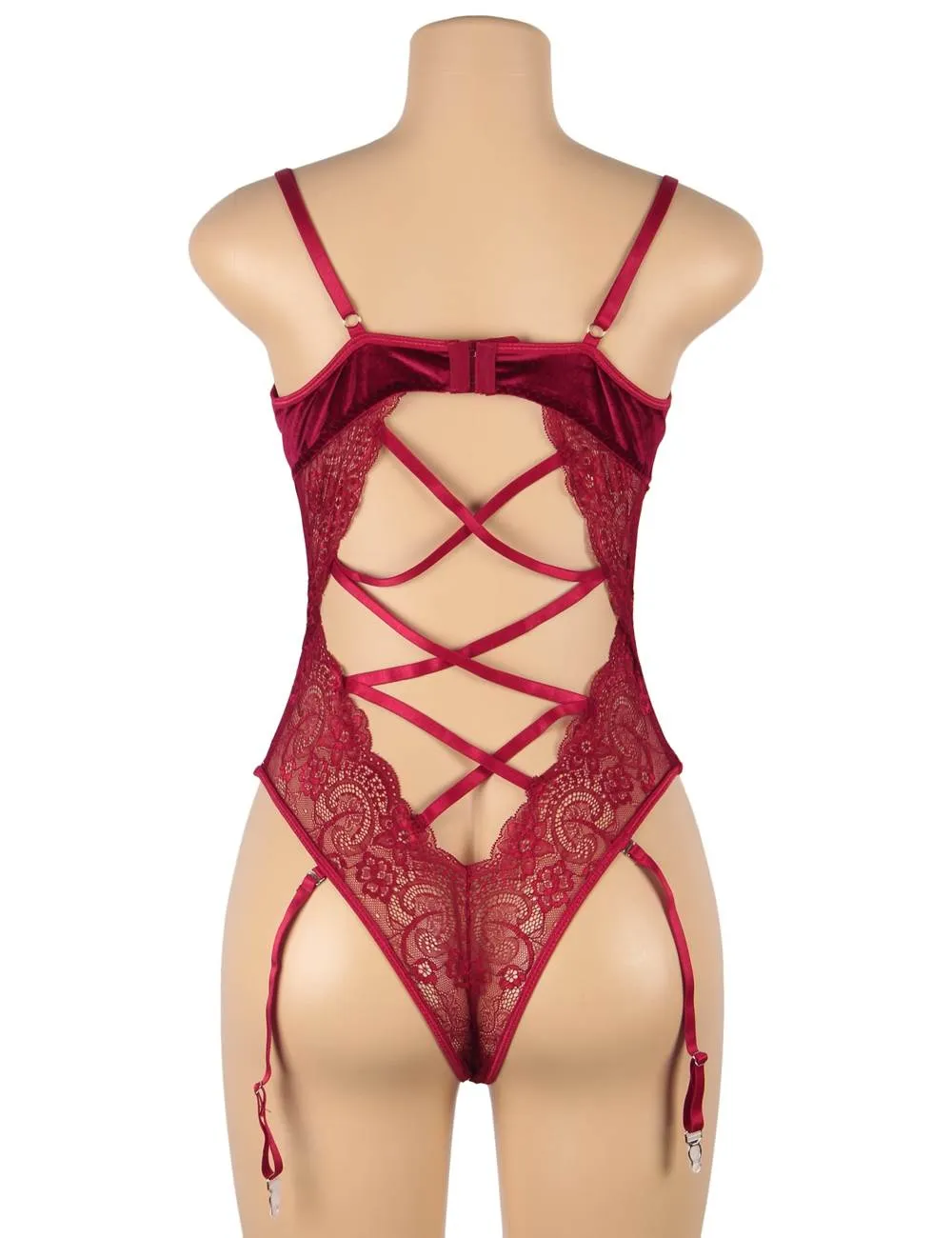 Ruby Velvet Vixen Bodysuit