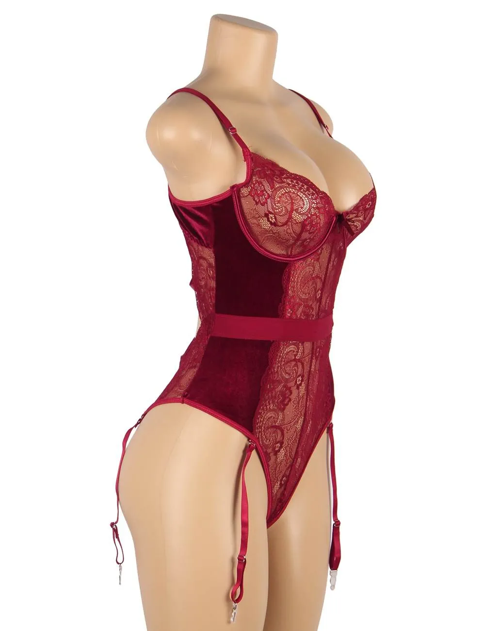 Ruby Velvet Vixen Bodysuit