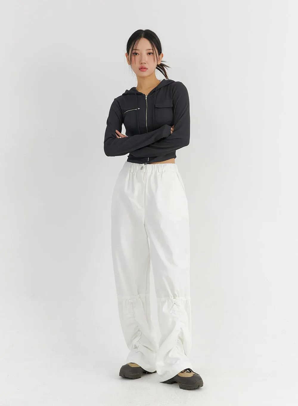 Ruched Knee Cargo Pants CO323