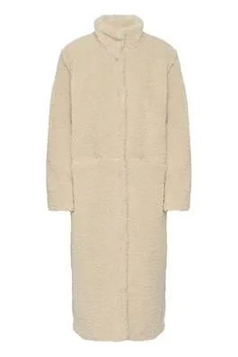 Saint Tropez Felicia Teddy Coat in Fog