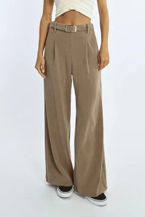 Sandy Chenille Belted Pants