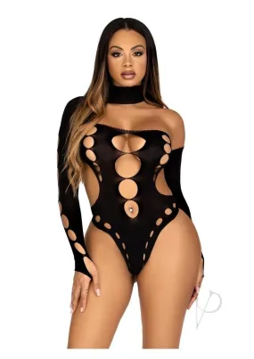 Seamles Asymmetric Thong Bodysuit Os Blk