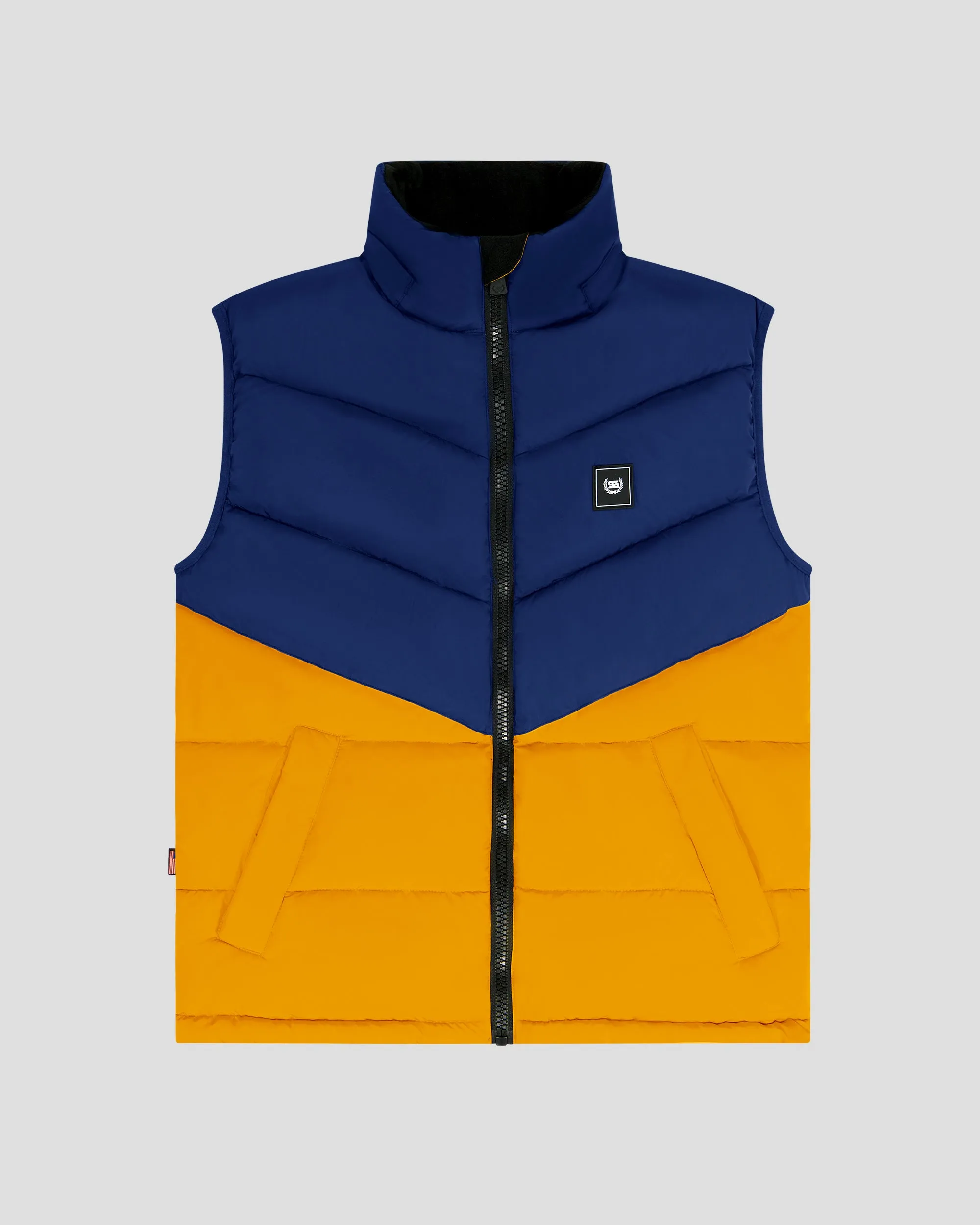 SG Puffer Vest - Mustard   Navy