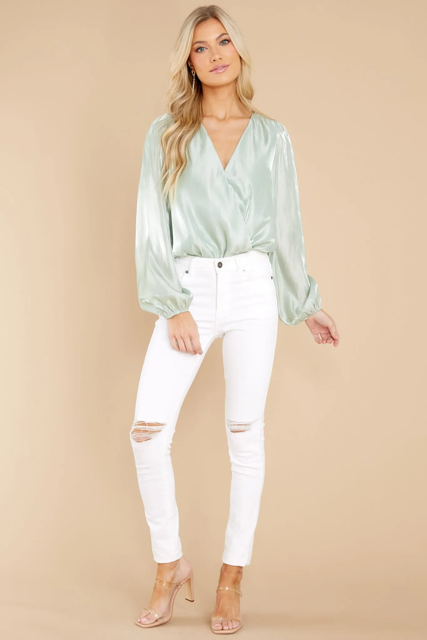 Shimmering Lights Pastel Mint Bodysuit