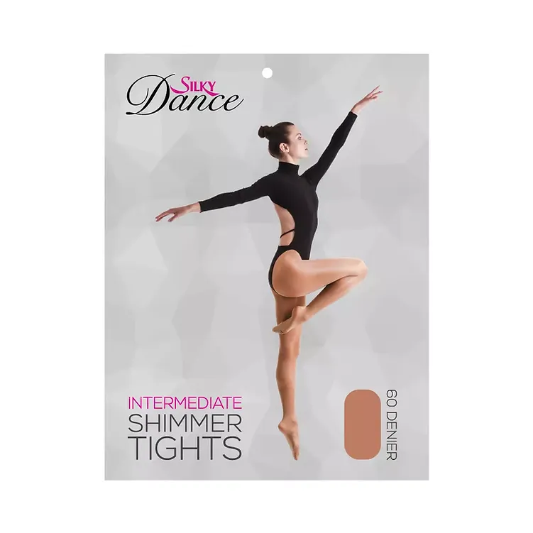 Silky Dance - Shimmer Footed Tight - Child/Adult - Toast