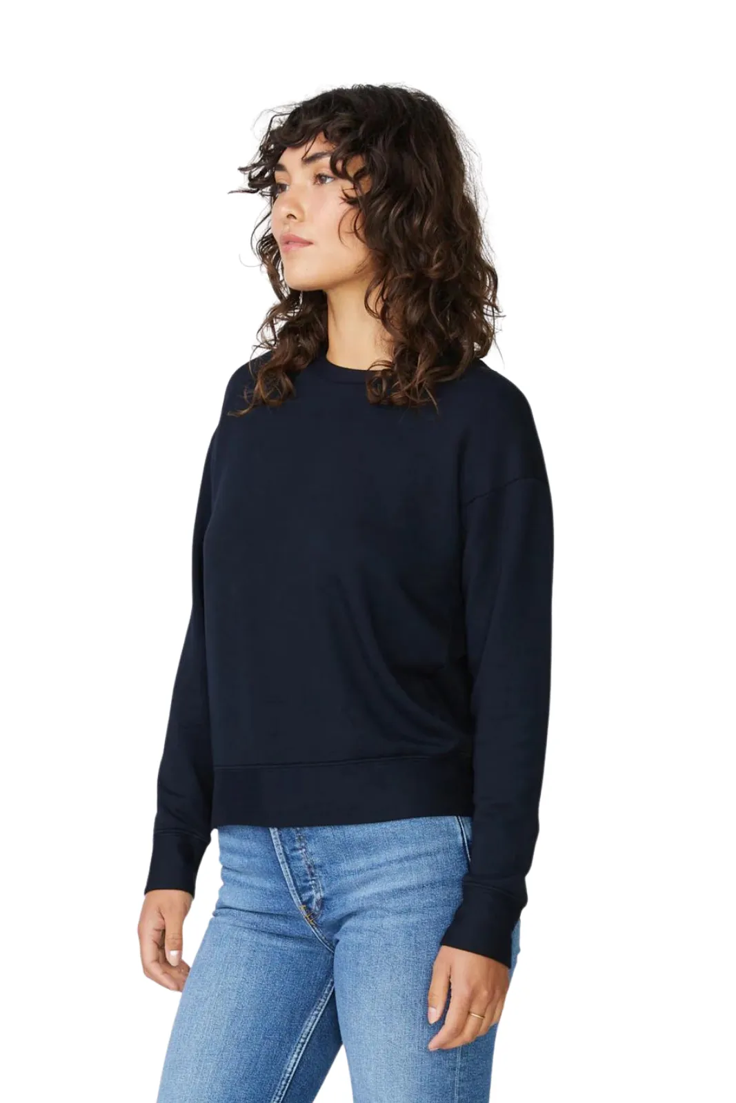 Softest Fleece Crew Neck Pullover, Black