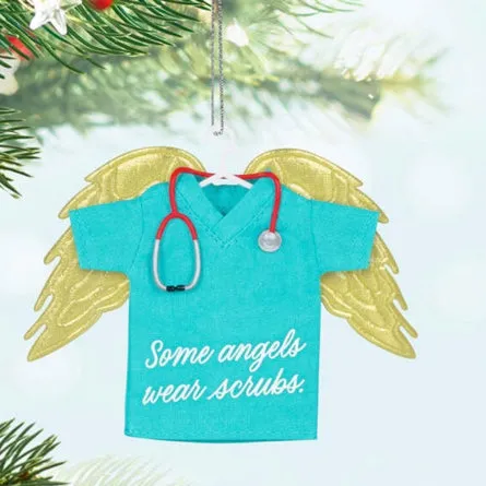 Some Angels Wear Scrubs Ornament