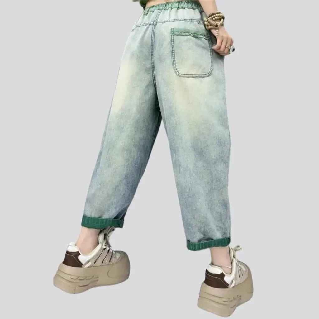 Street high-waist women's jean pants