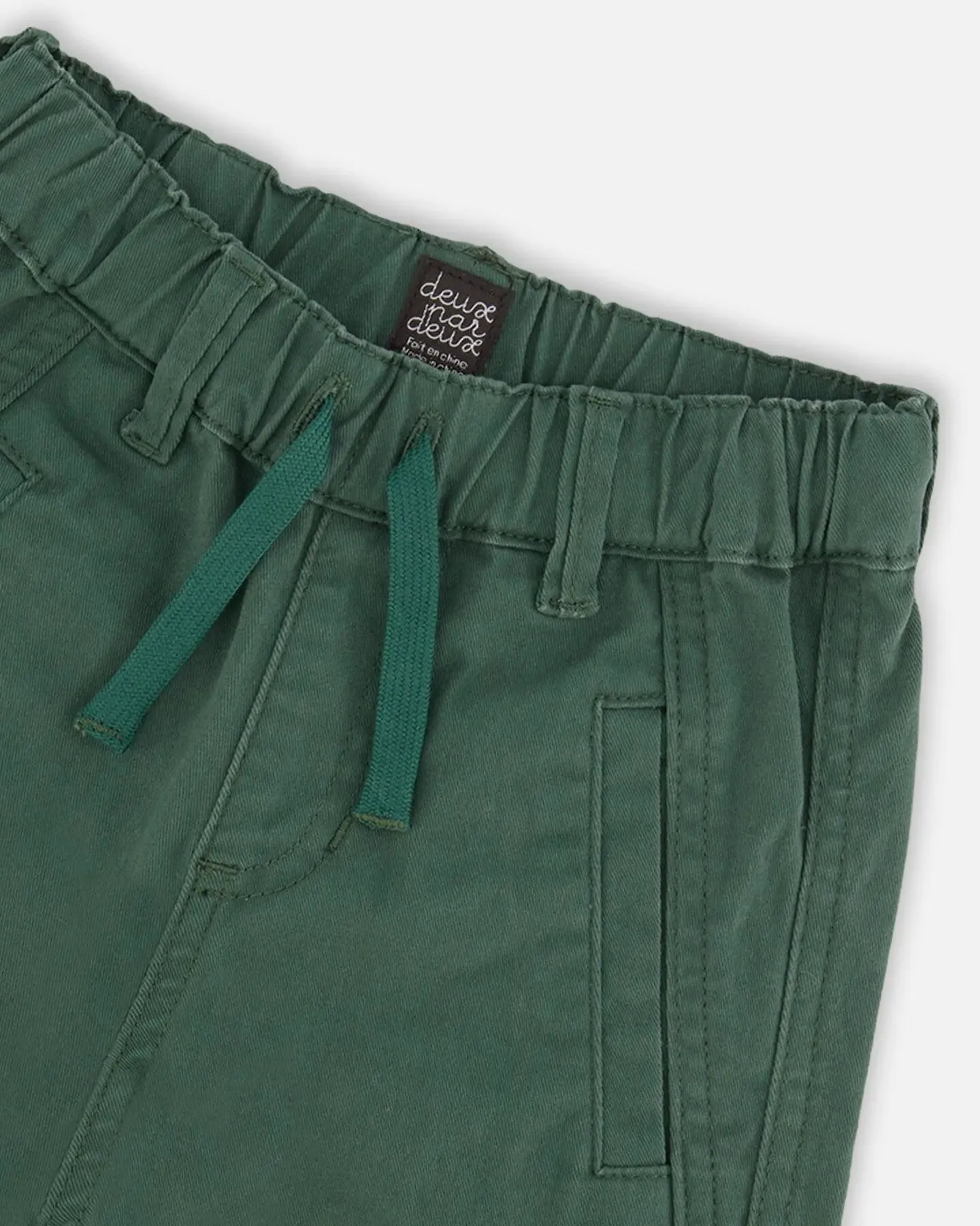 Stretch Twill Cargo Jogger Pants Forest Green