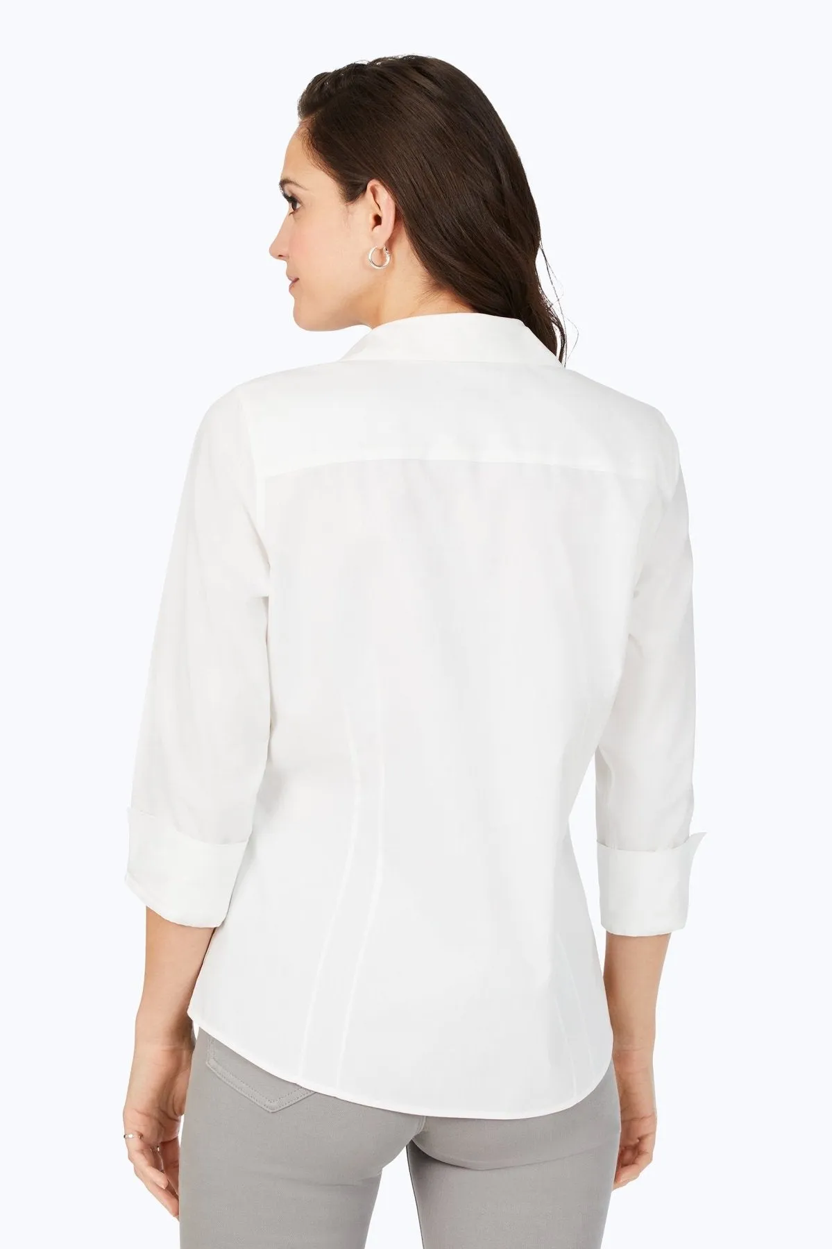 Taylor Pinpoint No Iron 3/4 Sleeve Shirt