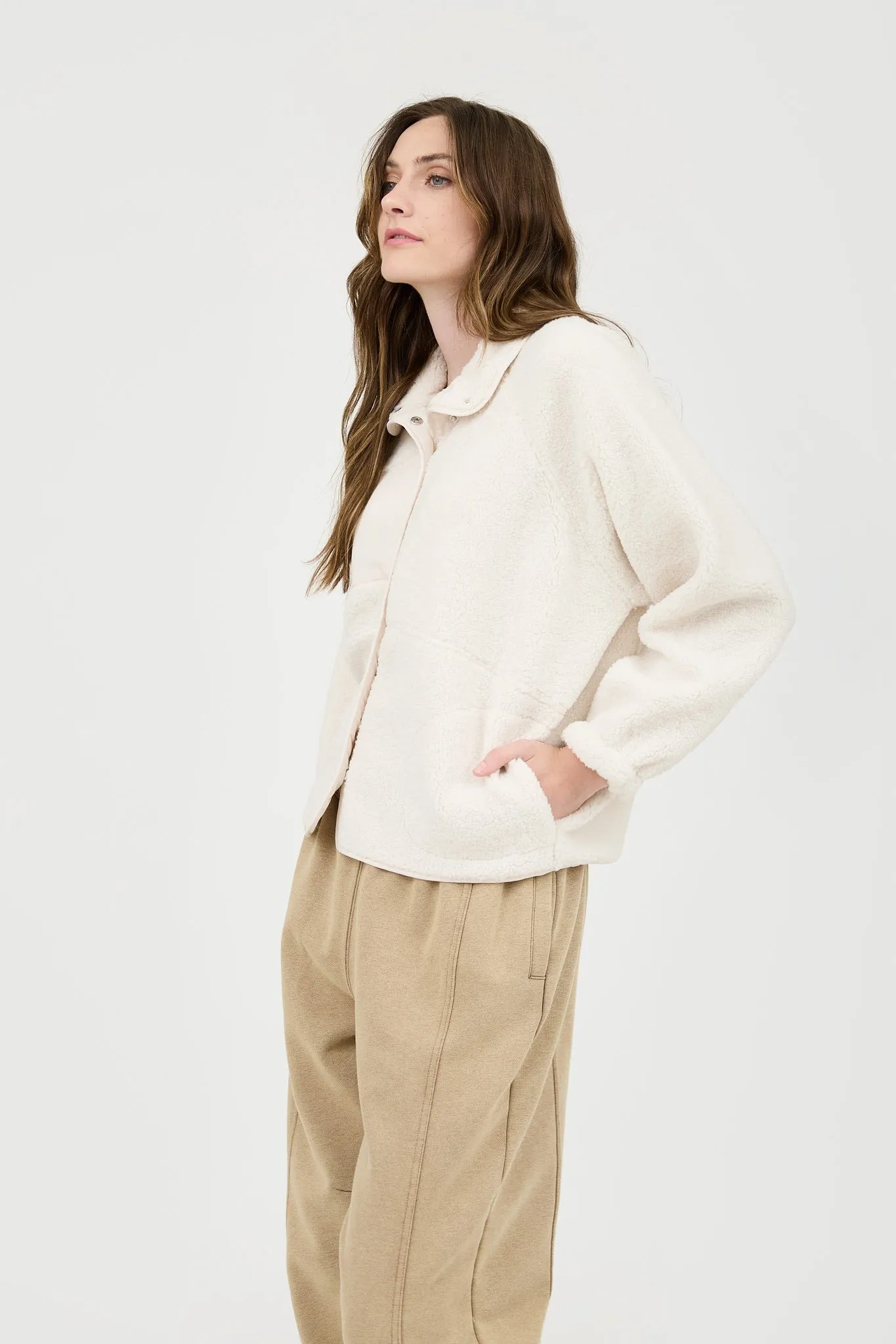 Teddy Sherpa Jacket - Ivory