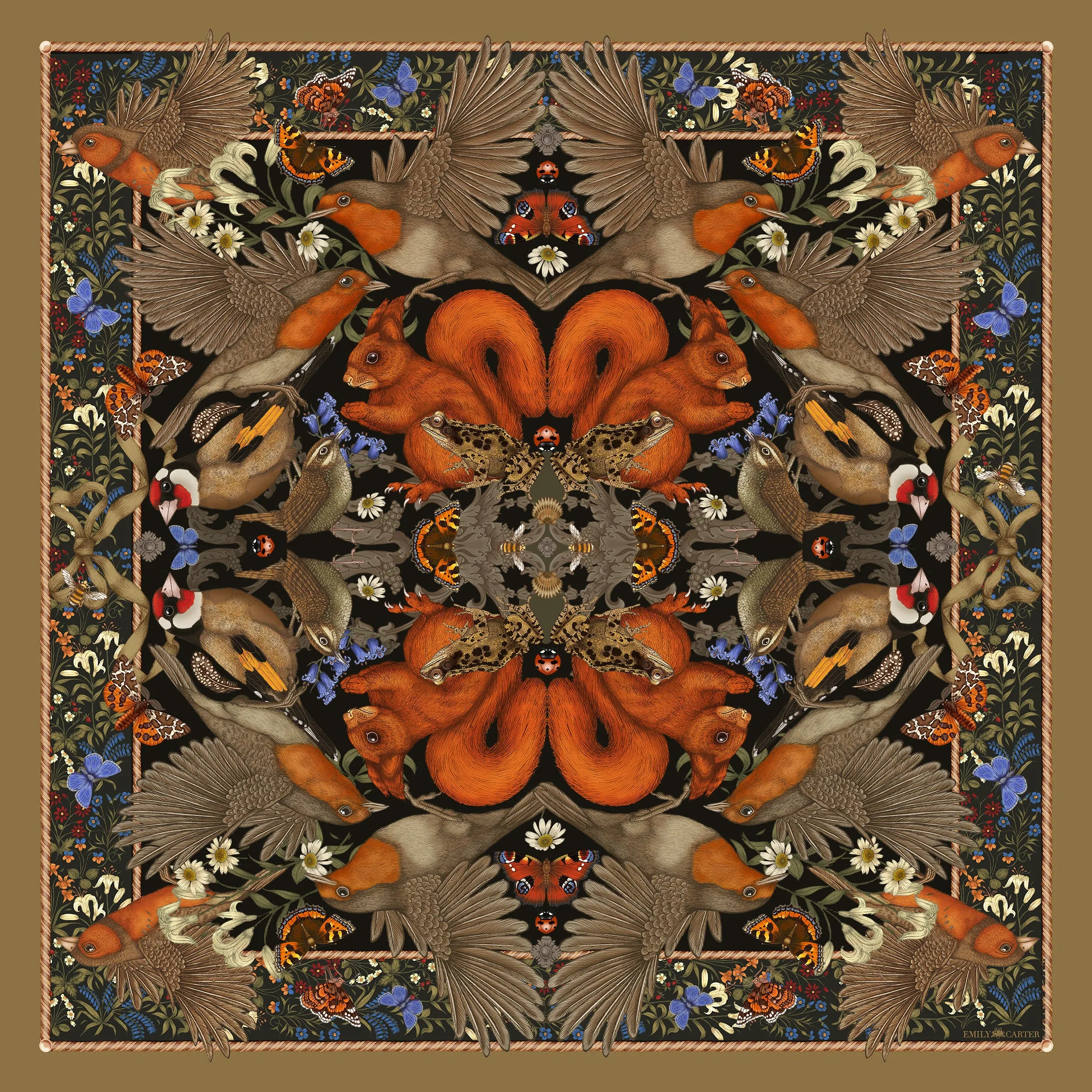 The British Woodland Silk Scarf | 90x90cm [Preorder]