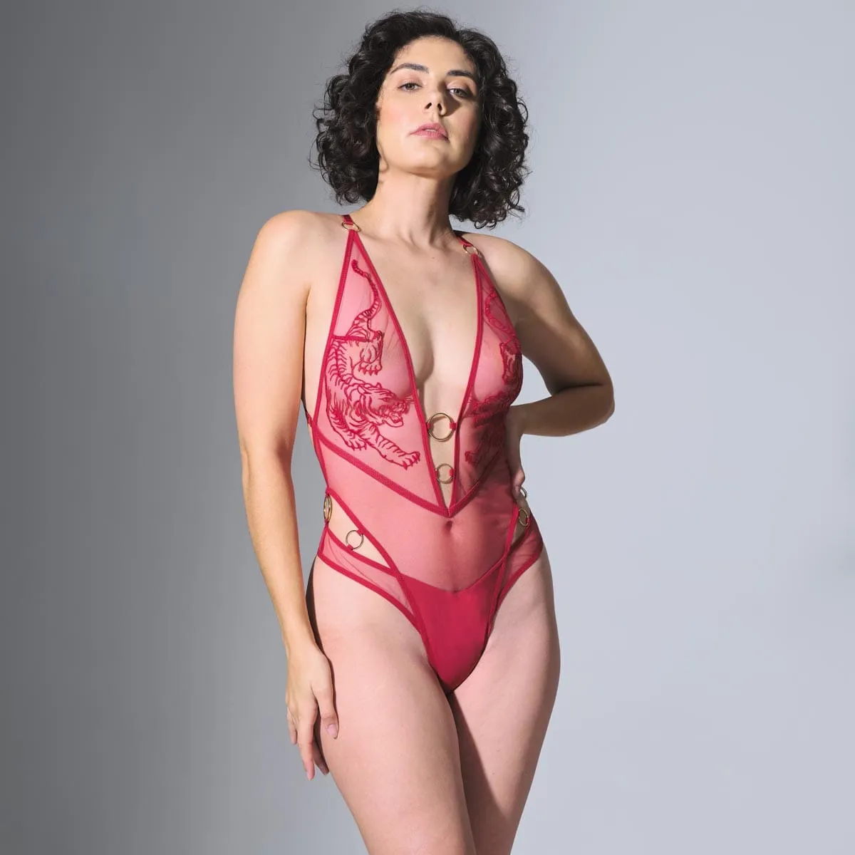 Tigris Bodysuit - Crimson - FINAL SALE