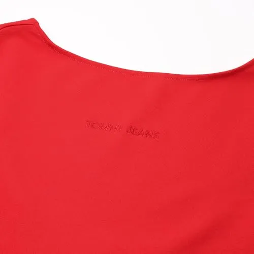 Tommy Hilfiger Red Solid Viscose Women Top