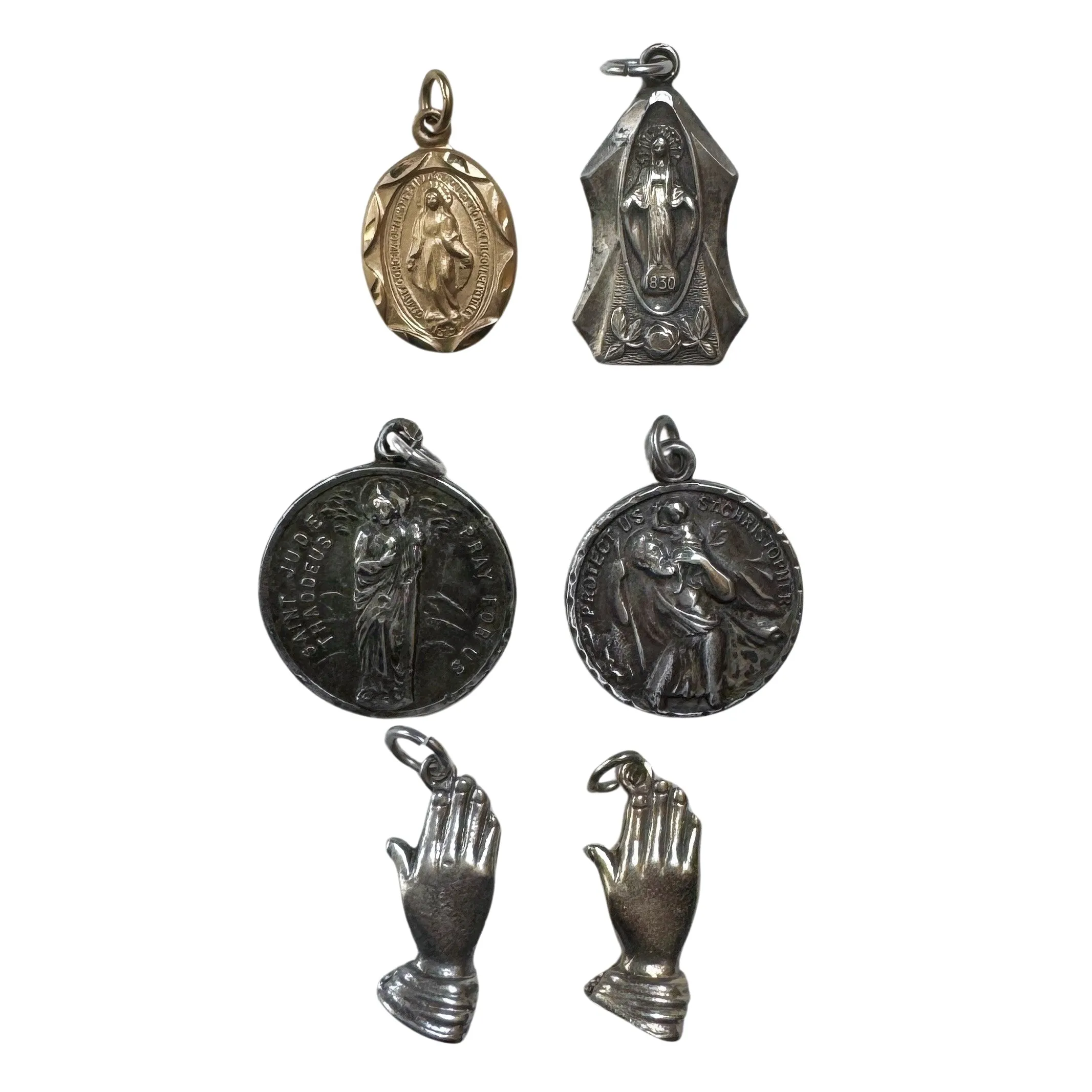 V I N T A G E // significant symbols / assortment of religious & prayer charms and pendants