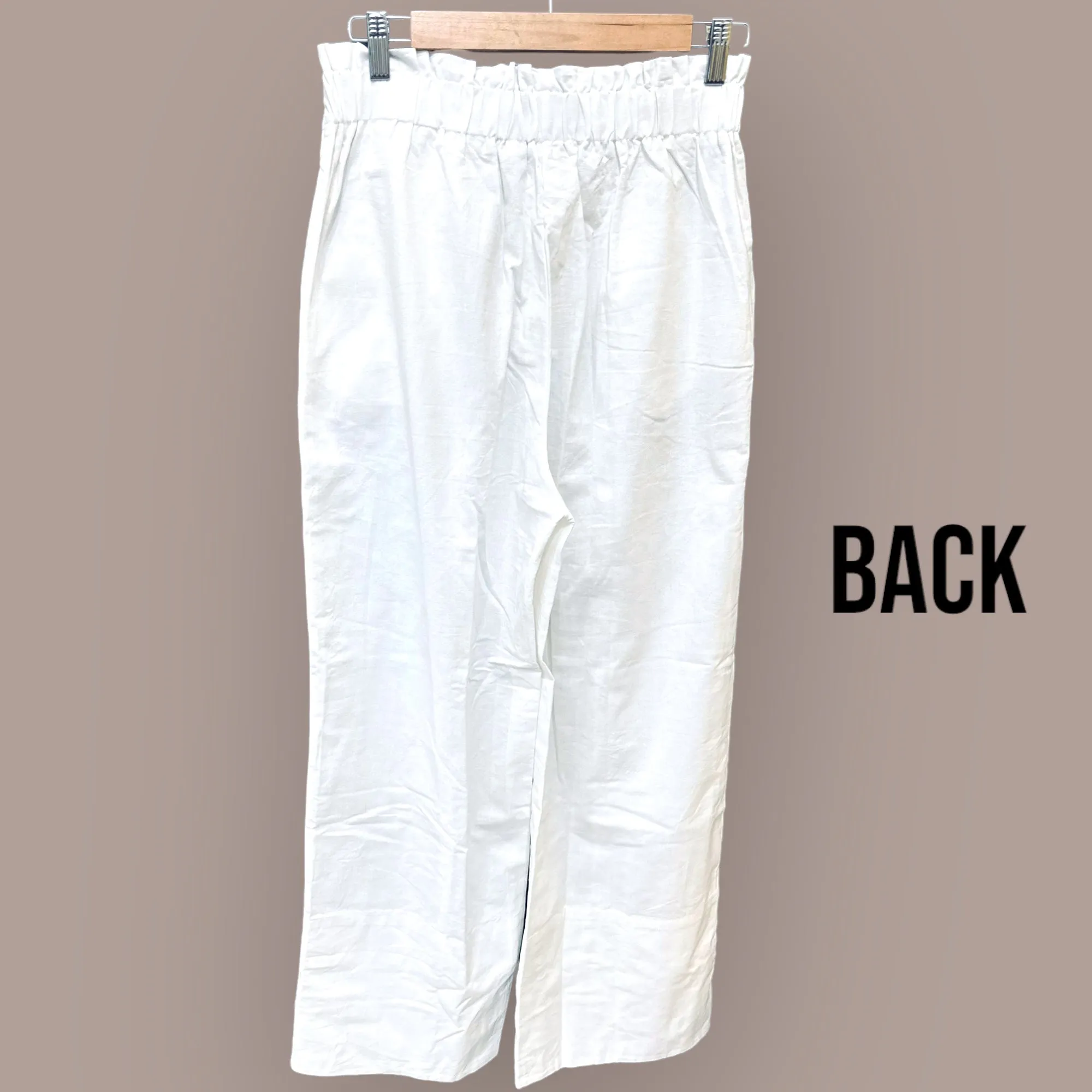 White High-Waist Pants