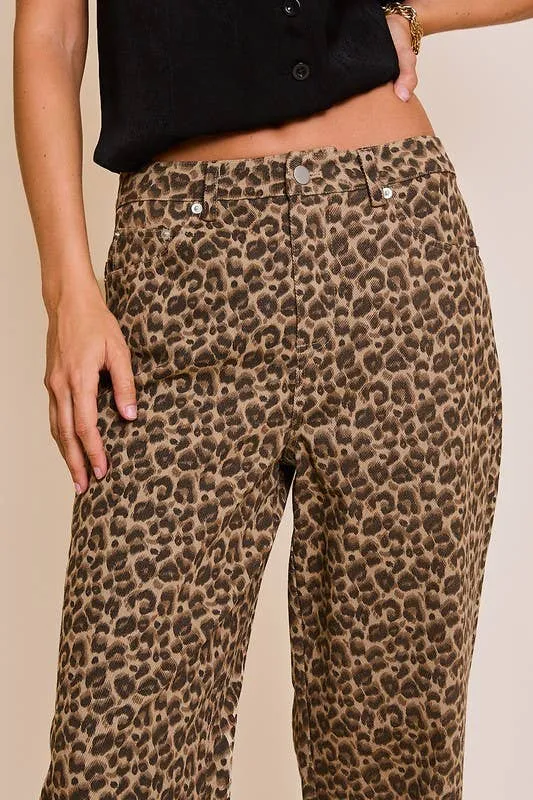 Wide Leg Animal Print Pants