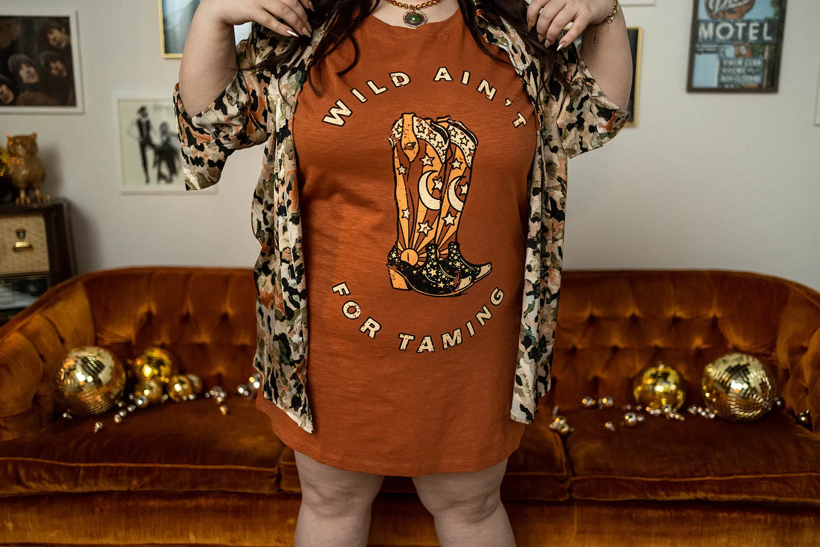 wild ain't for taming t-shirt dress