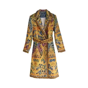 Women Vintage Printed Fashion Coat