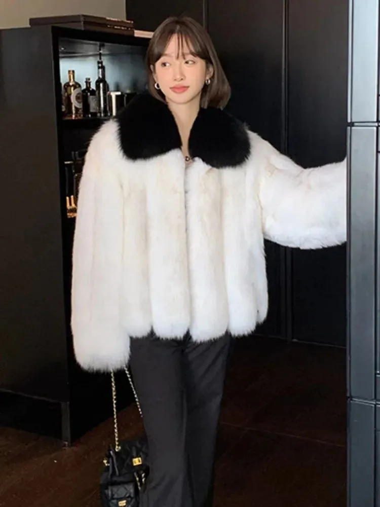 Women's Cozy Luxury Fluffy Faux Fur Coat