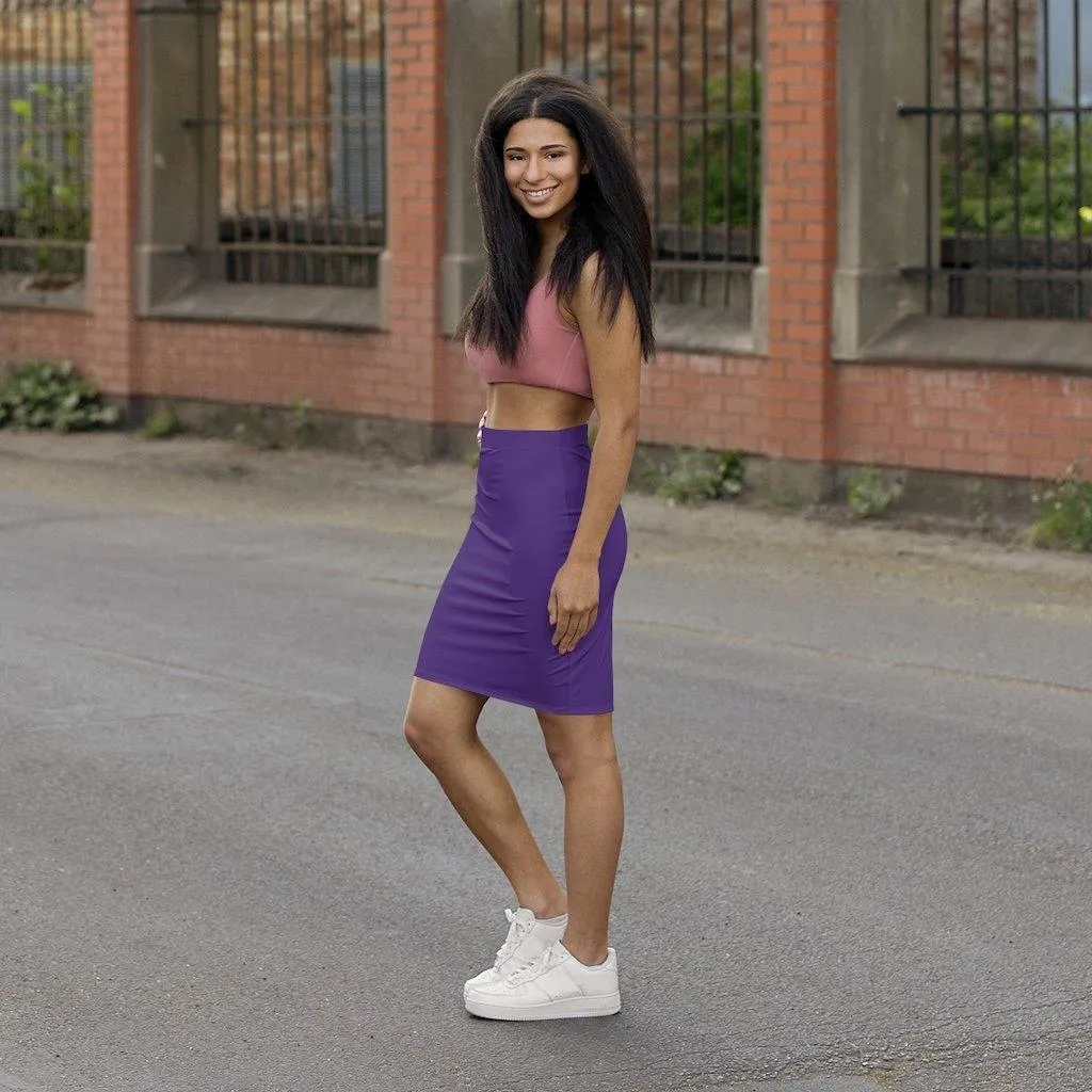 Womens Skirt, Purple Pencil Skirt