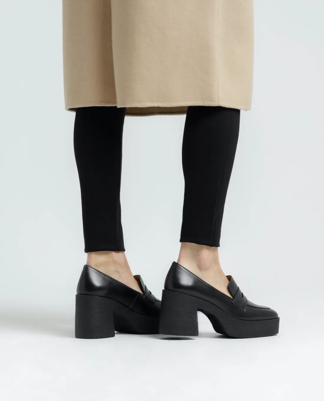 Yoko Black Nappa Leather Chunky Loafers