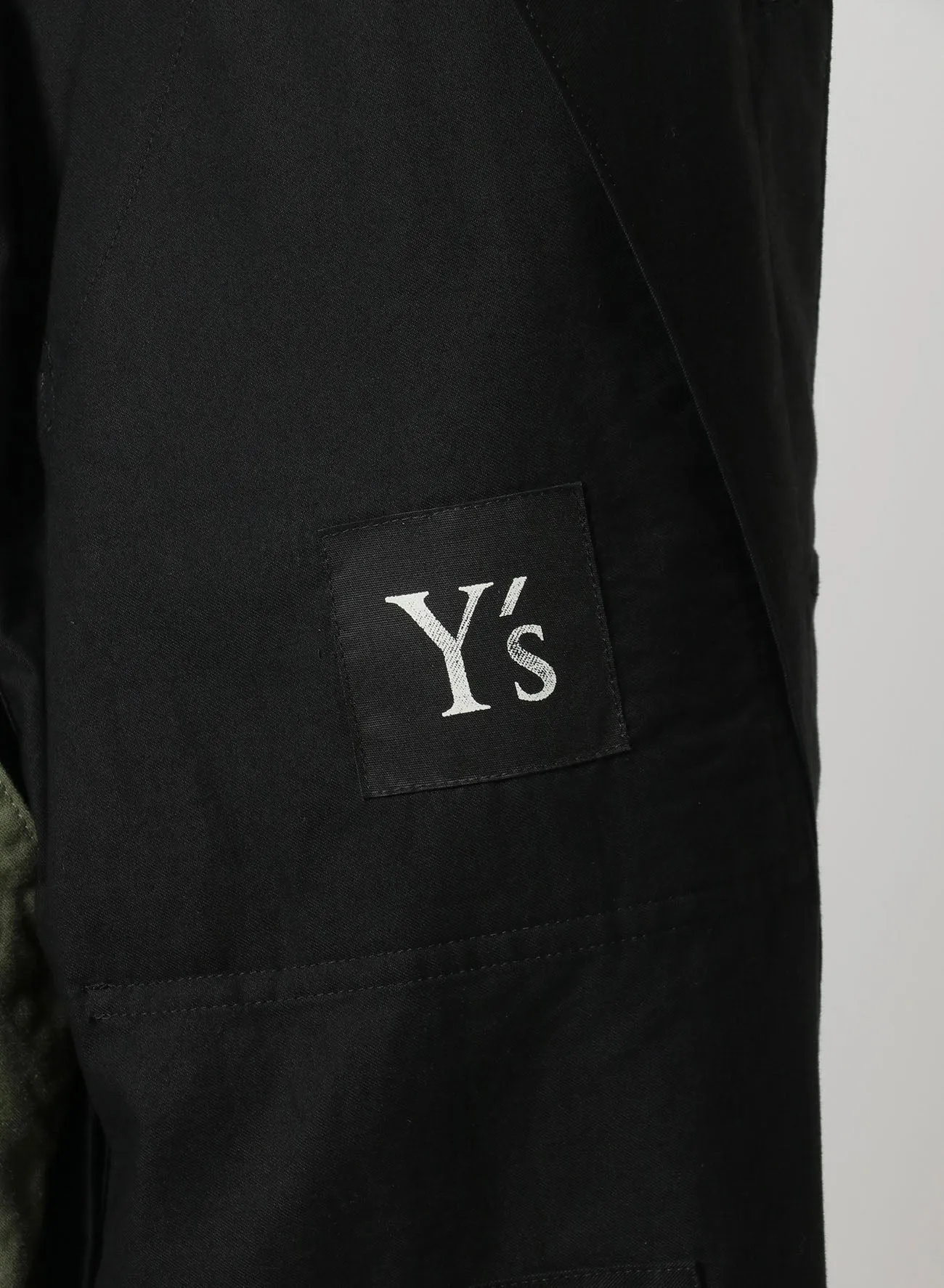 [Y's-Black Name]BLACK TWILL SIDE VENT WORK SHIRT COAT