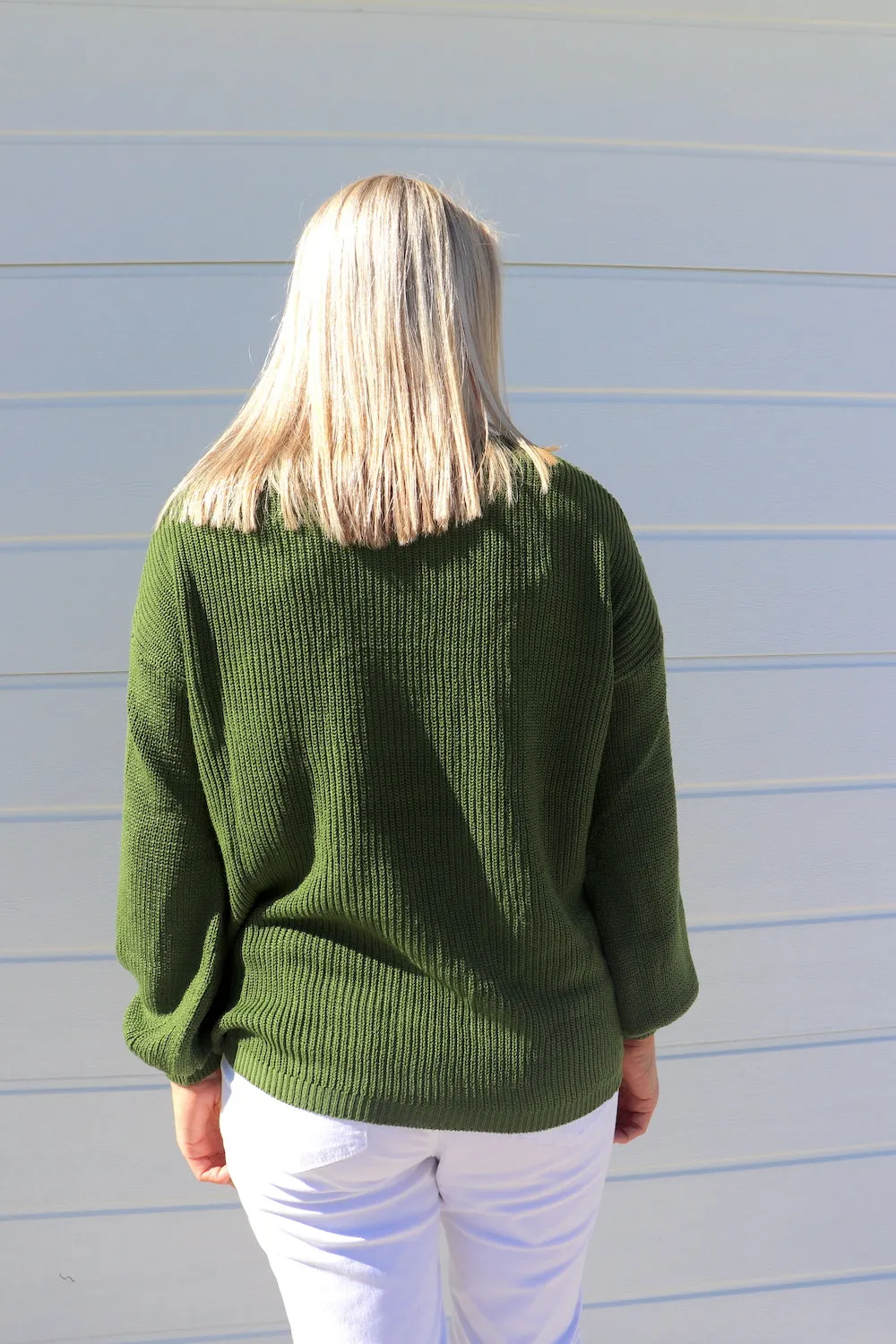 Zara Knit Sweater in Forest Green